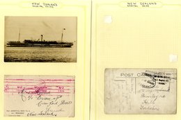 Hospital Ship No. 2 HMNZS 'MARAMA' Useful Lot With Boxed ON ACTIVE SERVICE Cachet In Purple And Red (2), H.S.MARAMA Cds  - Sonstige & Ohne Zuordnung