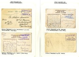 Nos. 30-34 Rifle Brigade And Seventh Reinforcements 1915 (Oct.-Nov.) Envelope And Postcards (5) Showing 'N.Z. MILITARY P - Other & Unclassified