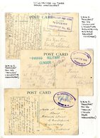 Nos. 42-44, Rifle Brigade And Third Maori Contingent 1916 (Feb) Postcards (3), One Showing 'N.Z. MILITARY POST OFFICE./T - Other & Unclassified