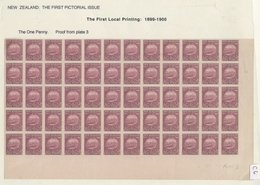 1899-1900 PICTORIAL PROOFS 1d Terraces Imperf Proof Block Of 60 From The Lower Right Corner Of Plate 3 In Dull Lake With - Other & Unclassified