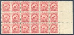 1899 6d Rose Kiwi, A Block Of 18 Showing Complete LISBON SUPERFINE Watermark. Very Fresh, 13 Stamps Are UM, SG265cd Cat. - Autres & Non Classés