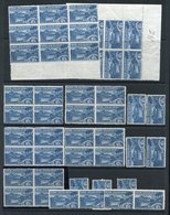 Third Local Print Watermarked Perf. 14 2½d Lake Wakatipu Selection Mint With Many Shades, UM Block Of Nine, UM Corner Bl - Otros & Sin Clasificación