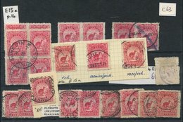 1907-08 6d Kiwi Perf. 14 - A Small Accumulation With Two Mint Pairs, A Used Block Of Four And Pair, Identified Used Sing - Sonstige & Ohne Zuordnung