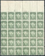 1901 ½d Mount Cook BASTED MILLS PAPER ½d Perf. 11 X 14 Issue, A UM Top Marginal Block Of 30 With Marginal Arrow In The T - Autres & Non Classés