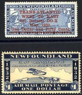 1932 $1.50 On $1 Deep Blue Surcharged Air Issue, Fine M, SG.32, Cat. £250, + 1932 Wayzata $1 Private Issue UM. (2) Cat.  - Other & Unclassified