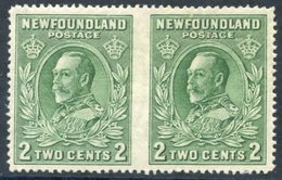 1932 2c Green IMPERF BETWEEN Horizontal Pair, Fine M (left Stamp Slight Gum Bend), SG.223ca. (2) Cat. £275. - Other & Unclassified