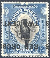 1918 Red Cross 12c + 2c Deep Bright Blue Variety Surcharge INVERTED, Fine M, SG.224a, Scarce. Cat. £600 - Sonstige & Ohne Zuordnung