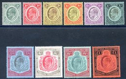 1908 CCA & MCCA Set, Fine M (4d Pulled Perf), SG.72/81. Cat. £950. - Otros & Sin Clasificación