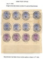 1868-1910 Collection Of Stamps M & U And 8 'Brief Kaart' Written Up On Pages Incl. Blocks, Overprints, Varieties Etc. - Other & Unclassified