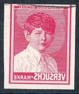 1928 King Michael Issues Eckerlin Plate Essay In Red On Gummed Paper In A Reverse Format, Used As A Sample In The Hope O - Autres & Non Classés