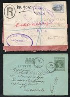 BOER WAR 1901 Censored Cover Registered From Ladybrand (MY 19) O.F.S. To Diyatalawa & A 1902 Ceylon 6c Letter Card To A  - Otros & Sin Clasificación