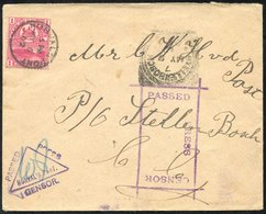 BOER WAR 1902 Censored Cover Sent From The Norval's Pont Burgher Camp, A Cape 1d Cancelled MY.6.02. Twice Censored, This - Other & Unclassified