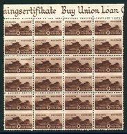 1942-44 War Effort 1s Brown Top Marginal UM Block Of 12 Pairs, SG.104. Cat. £240+. (12) - Autres & Non Classés