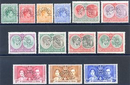 1938-50 Defin Set Of Ten Perf SPECIMEN Fine M, Odd Perf Fault, SG.68s/77s, Also 1937 Coronation Set Perf SPECIMEN. Cat.  - Otros & Sin Clasificación