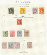 1864-1974 VFU Collection On Leaves Incl. No Value (1d), (4d), (6d) & (1s), 1881 Surcharge 2½d, 1883-86 To 4d, 1886-87 To - Other & Unclassified