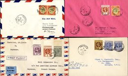 1929-30 First Flight Covers (4) From 1929 Sept 26th PAA Castries - St. Thomas, Virgin Islands (194 Flown), Another Castr - Sonstige & Ohne Zuordnung