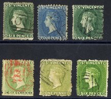 1862 Rough Perf 14 To 16 6d Deep Green FU, SG.4, 1862-68 No Wmk P.11 To 12½ 4d Deep Blue FU, SG.6, 1871 Small Star Rough - Autres & Non Classés