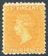 1869 4d Yellow Fresh M, Large Part O.g. SG.12. Cat. £350 - Autres & Non Classés