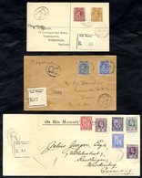 1907 OHMS Reg Cover To Germany Franked KEVII 1d, 2d, 2½d, 3d, 6d & 2s Values Tied 'Kingstown Sp.6.07' C.d.s's Reg Label/ - Other & Unclassified