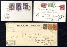 1909-1960 Selection Of Covers & Postcards Incl. A PPC To England, Taxed On Arrival With 1d & ½d KGVI 10s On Registered C - Autres & Non Classés