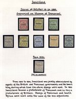 1889-90 P.12½ X12 1d, 2d & 1s, P.12½ 2d M & Five Other Vals To 5s With Forged Overprints. Detailed Analysis Accompanies  - Other & Unclassified