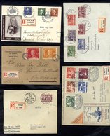 1930's Mainly Commercial Mail - All Registered (including 2 Postcards), Insured, Express Or C.O.D. With A Good Variety O - Other & Unclassified