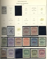 Revenues (698) & Telegraph Stamps (112) Collection Housed Within A Scott Printed Album, Good Variety - Autres & Non Classés