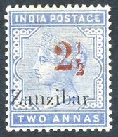 1895-98 Surch Type 7, 2½ On 2a Pale Blue, With Small Second 'z', Fresh M, SG.27. Cat. £190 - Other & Unclassified