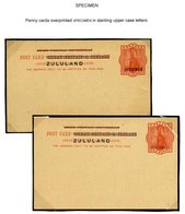 1893 GB Overprinted 1d Postcards, Two Examples H/stamped 'SPECIMEN.' - Otros & Sin Clasificación