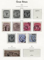 1870-90 Good To FU Range On Hingeless Leaves From 1870 ½d Bantams (12), 1847 Embossed 6d & 1s, 10d Faults, Surface Print - Other & Unclassified