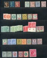 1840-1951 RANGE OF 42 STAMPS Incl. 1d Black - Three Margins, Fine Red MC, 1867 Jubilee To 4½d M, KEVII Range Of Most Val - Other & Unclassified