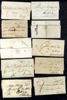 1800-40 PRE-STAMP Covers With Useful Variety Of Straight-line Or Circular Mileage Marks - Good Representative Lot, Well  - Other & Unclassified