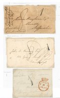 1810-1844 SMALL COLLECTION Of Covers Partly Written Up On Leaves, All Bearing Handstruck '1' (6) & Handstruck '2' (27) M - Otros & Sin Clasificación