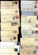 QV COVER ASSORTMENT Including Imperforate / Perforated 1d Red Covers (4), 2d Blue (3), ½d Bantam (2), 1868-81 Foreign De - Other & Unclassified