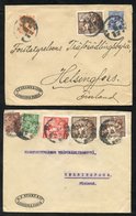 1924 COVERS (2) From London To Helsingfors, Finland, First Franked Wembley 1924 1d, 1½d (2) + ½d & 1½d Defins, Cancelled - Andere & Zonder Classificatie