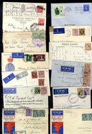 C1929-49 AIR & SEA: Airmail Covers Including KGV (15) Mainly To India Or Africa Incl. Scarcer Postcard; KGVI (19) Incl.  - Autres & Non Classés