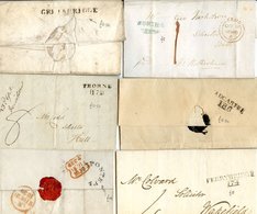 YORKSHIRE Pre-stamp Items Including Mileages (8), Greta Bridge, Pontefract, Leeds Sub-offices (2), Bradford 1d Post And  - Other & Unclassified