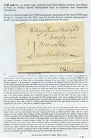 YORKSHIRE 1745-51 Letters With Fair To Good Straight-line 'YORK' Marks Including A 'free' (ink Smudged) And An Unposted  - Otros & Sin Clasificación