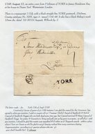 YORKSHIRE 1745-55 Six Letters Mainly To Yorkshire Addresses Including Nostell Priory, Hull, Whitby & Wakefield, Most Wit - Andere & Zonder Classificatie