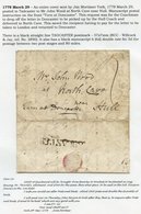 YORKSHIRE 1778-99 Letters Inc S/l 'TADCASTER' For North Cave With 'Turn At Doncaster' Routing, Corrected Rate With Crown - Other & Unclassified