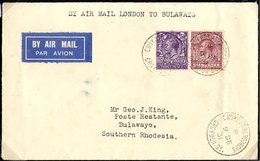 1931 Dec 9th Croydon To Cape Town, Special Christmas Flight By Imperial Airways Franked KGV Defins 3d + 6d Tied Croydon  - Other & Unclassified