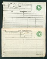 QV Telegraph Form 1s Green, Dies TP7a Millington & Hutton Imprint (Cat. £100) & TP7b, Jas Truscott & Son Imprint (Cat. £ - Otros & Sin Clasificación