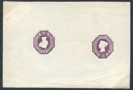 1866 6d Mauve Embossed '2ww' Die, Dated 8.3.66 On Unwatermarked Wove Paper - A Tete-beche Pair. Attractive PROOF. - Other & Unclassified