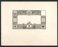 1908 Penny Postage Envelope Published By The Junior Philatelic Soc, Proof In Black & White. Fine & Scarce. (1) - Other & Unclassified