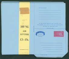 1966 Airmail Letter Sheet 9d Carmine Unused & Un-folded Examples (100) In Original McCorquodale Yellow Wrapper, Huggins  - Otros & Sin Clasificación