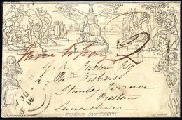 1840 One Penny Envelope A139, Sent Underpaid And Uncancelled To Preston With Fine 'More To Pay' In Red M/sheet, Obverse  - Other & Unclassified