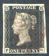 Plate 1b PG, Wmk Inverted, Very Fine Four Margined Example Cancelled By A Fine Red MC. Cat. £2500. - Otros & Sin Clasificación