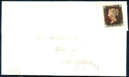 1840 July Cover From Denbury To Hertford Franked Pl.2 HH, Good To Large Margins Cancelled By A Centrally Struck Red MC. - Sonstige & Ohne Zuordnung