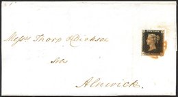 1840 Oct 6th Entire Letter From Durham To Alnwick Franked Pl.6 AL, Good Margins, Frame Line Just Touched Touched At Top  - Otros & Sin Clasificación