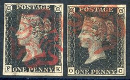 Plate 6 FK, Good To Large Margined Example With Fine Red MC, Vertical Crease Not Detracting From Appearance, Pl.7 OC, Cl - Other & Unclassified